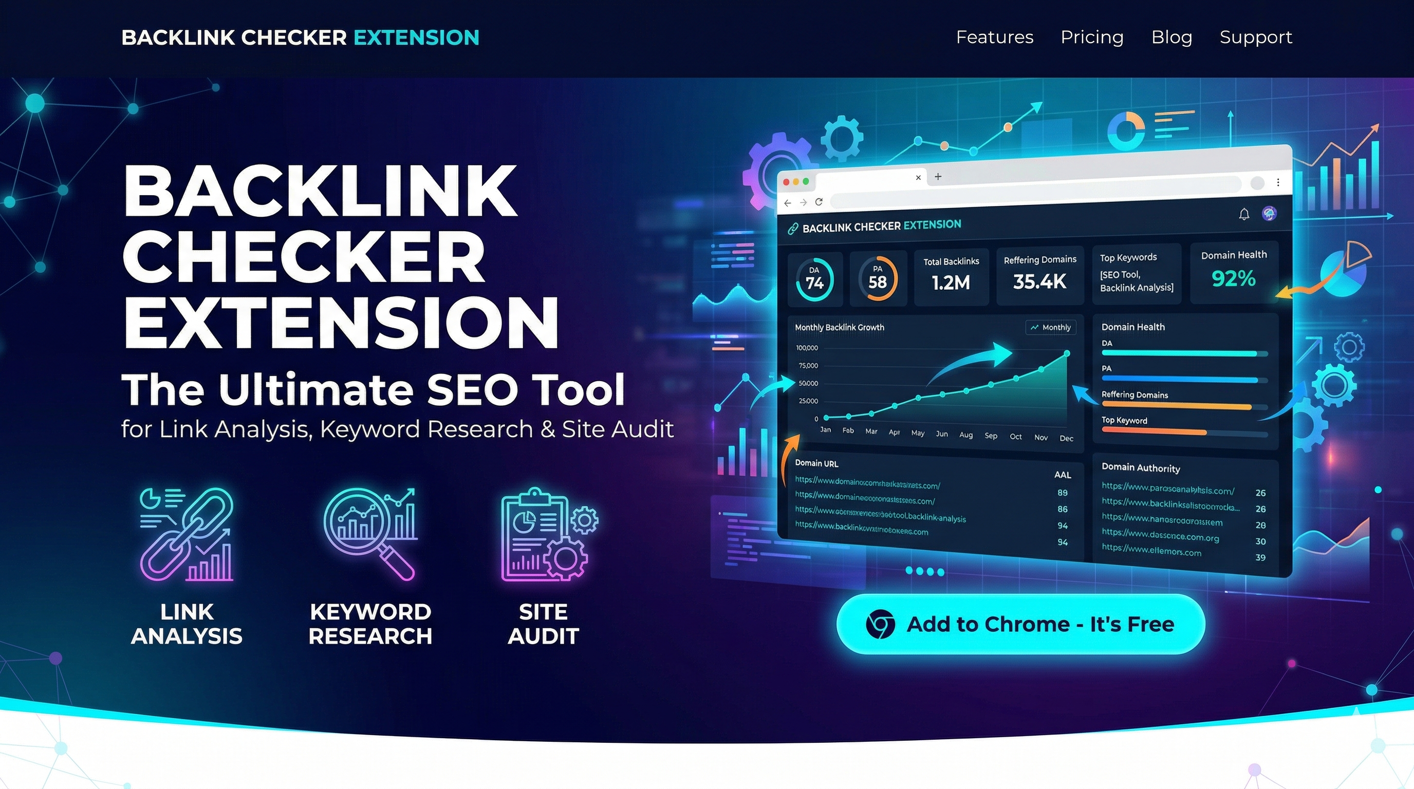 Backlink Checker Extension: The Ultimate SEO Tool for Link Analysis, Keyword Research & Site Audit